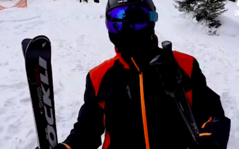 Iohannis, de la Balş, pe schiuri