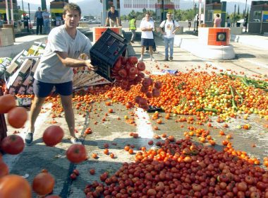 Tone de fructe şi legume româneşti - aruncate zilnic la gunoi. Fermierii sunt nemulţumiţi de preţurile prea mici din piaţă