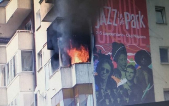 Un apartament din Cluj a luat foc din cauza efectului de lupă al termopanului