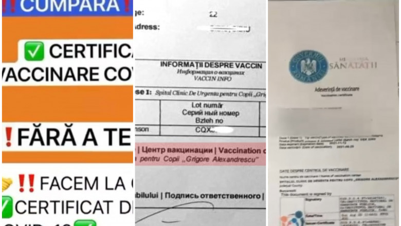 O reţea de certificate de vaccinare false vinde documente aparent eliberate de Spitalul “Grigore Alexandrescu”. Reacţia spitalului