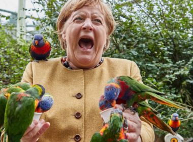 Angela Merkel a vizitat parcul de păsări din Marlow şi a oferit imaginea zilei