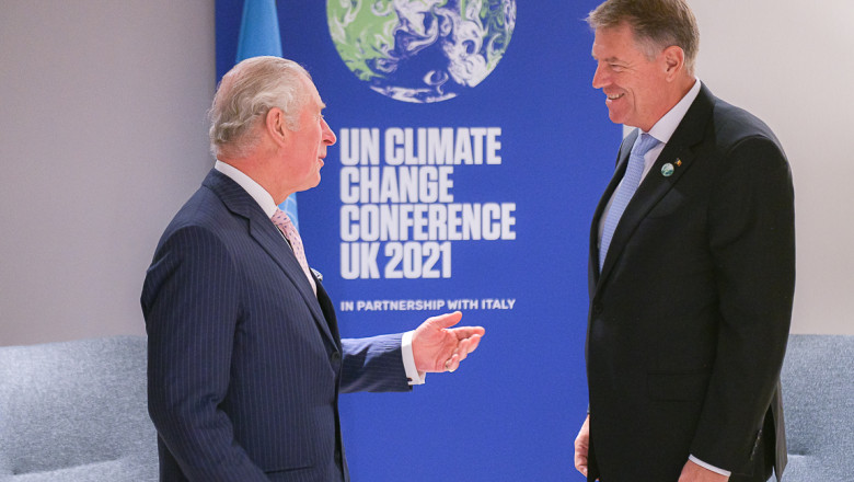 Klaus Iohannis a discutat cu Prinţul Charles la summit-ul COP26 despre schimbările climatice
