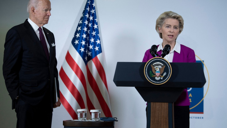 Ursula von der Leyen, după întâlnirea cu Joe Biden, acuză Belarus de „atac hibrid”. „Aceasta nu este o criză a migranţilor”