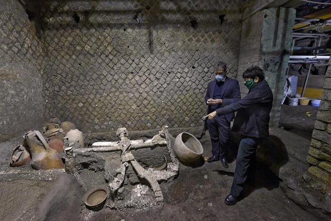 Descoperire rară pe şantierul arheologic de la Pompei: ”o cameră a sclavilor”
