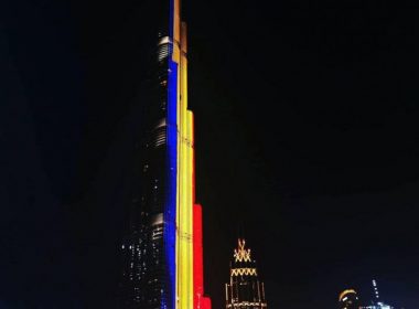 Steagul României, proiectat pe clădirile din lumea întreagă