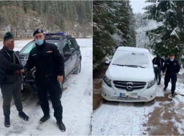 Un chinez cu un Mercedes-Benz furat din Germania a cerut ajutorul jandarmilor montani din Bihor când a rămas cu maşina în drum