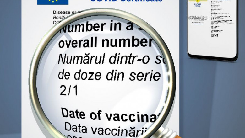 Un nou tip de marcaj pe certificatele de vaccinare. Cine trebuie să-şi genereze un nou document digital Covid