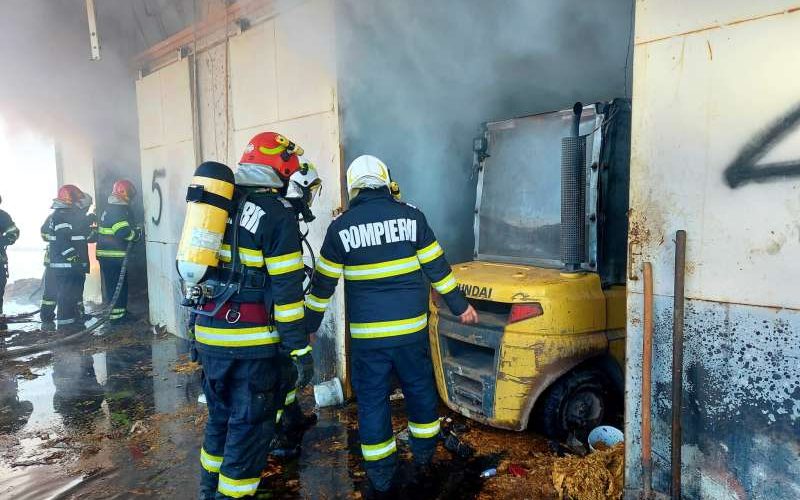 Dosar penal pentru distrugere după incendiul din Vama Giurgiu; focul - stins după 9 ore