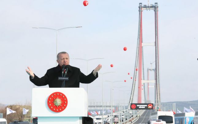 Turcia a inaugurat cel mai lung pod suspendat din lume, construit peste Strâmtoarea Dardanele