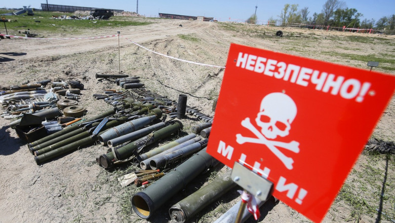 Ucraina: Jumătate din teritoriul ţării este minat. Regiunea Kievului ar putea fi deminată în mai mulţi ani￼